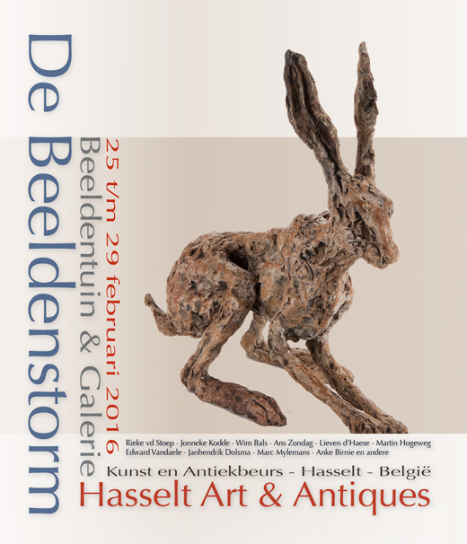 Kunst en antiekbeurs Hasselt 2016 Ans Zondag beelden in brons - galerie de Beeldenstorm