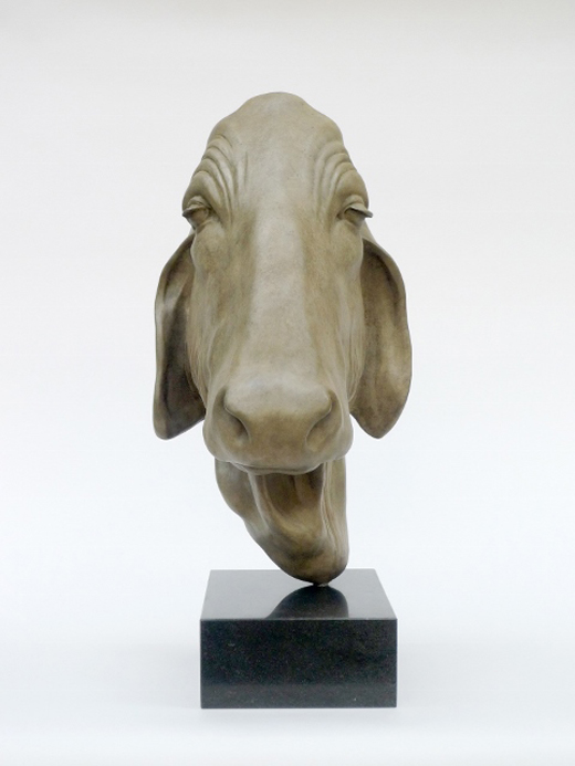 Aziatische koe beeld in brons_Renee_Marcus_Janssen - galerie de Beeldenstorm