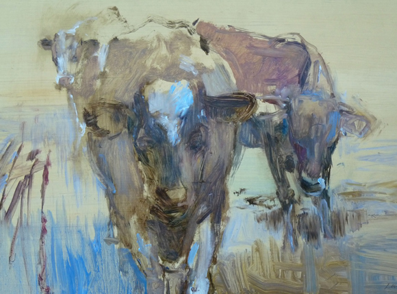 Lammert Joustra  -  schilderij koe - galerie de Beeldenstorm