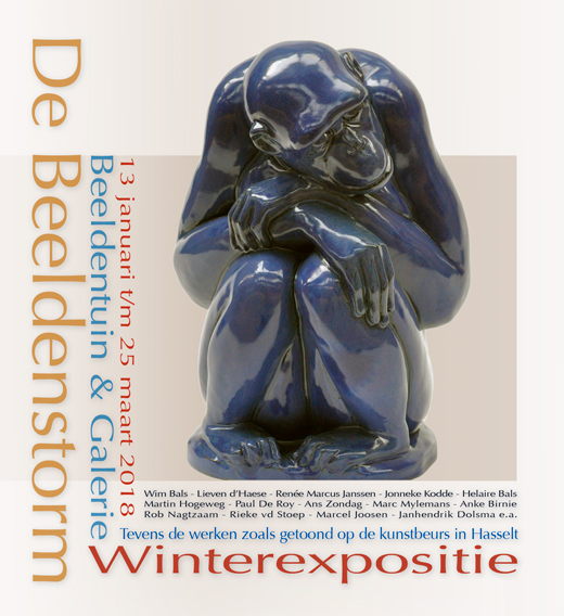 Winter expositie - Renee Marcus Janssen - Beeld keramiek Chimpansee