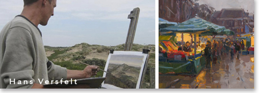 Hans Versfelt - Plein air schilder - galerie beeldentuin de Beeldenstorm - aquarellen - schilderijen olie op paneel en doek