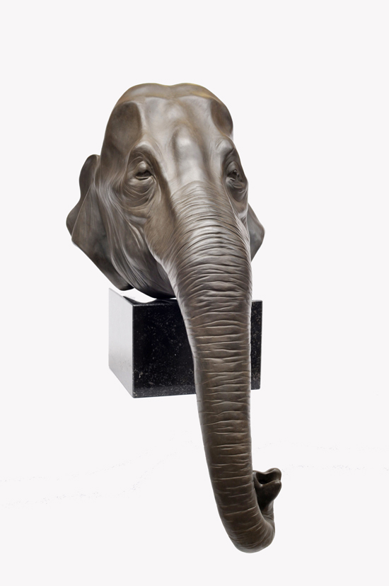 Indische olifant - Renee Marcus Janssen - beeldhouwer - beelden in brons - galerie Beeldenstorm