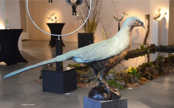 Pride fazant - beeld in brons Jonneke Kodde - Galerie de Beeldenstorm solo expositie