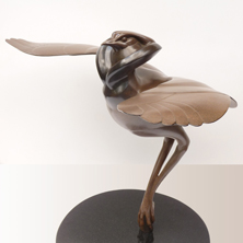 Martin Hogeweg beelden in brons kleine trap - Galerie De Beeldenstorm